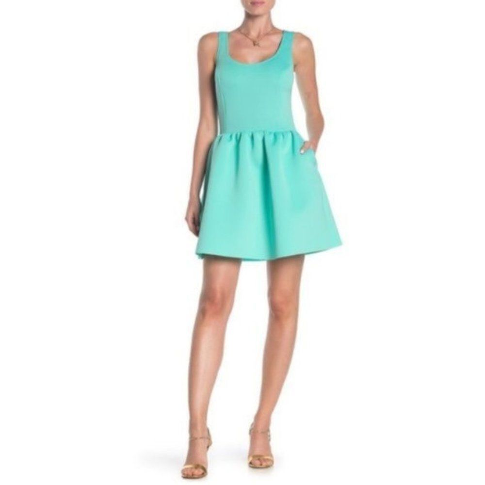 Love...Ady Sleeveless Fit & Flare Scuba Dress
